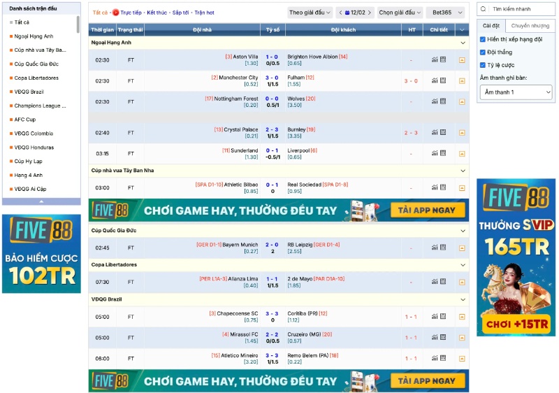 Khi xem và đặt kèo thì Live score có thể giúp thay đổi chiến lược hoàn toàn
